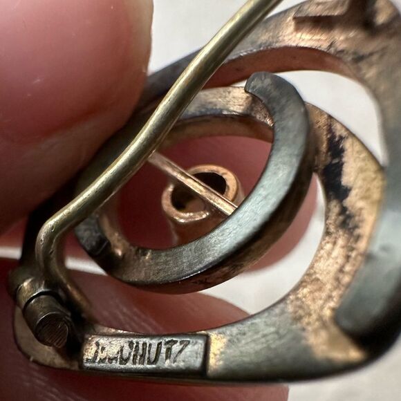 Antique Gold Fill Opal Swirl Design Brooch - Picture 7 of 8